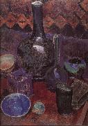 Delaunay, Robert Still life bottle and object oil
